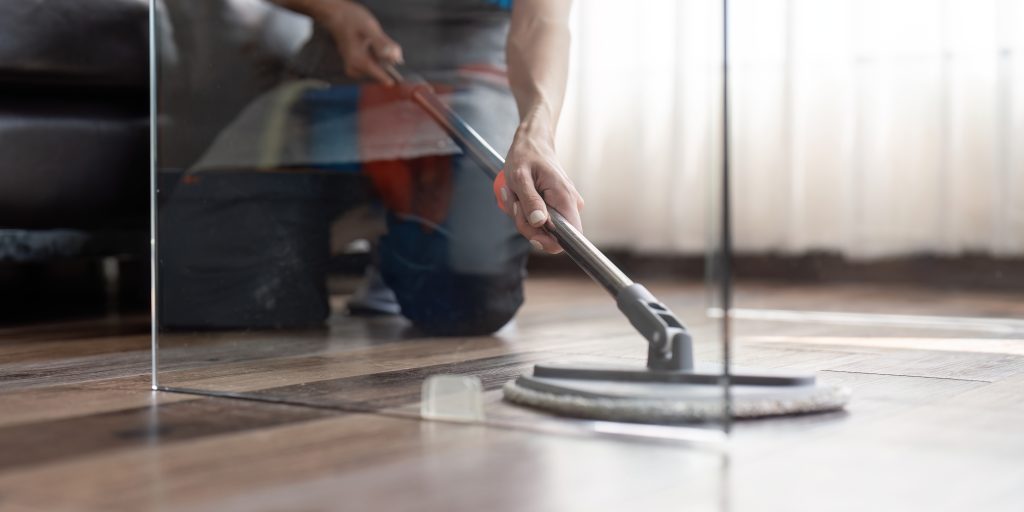 Wood floor cleaning